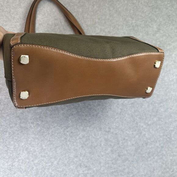 Michael Kors Raven Large Canvas Shoulder Bag Tote‎ Signature Green Signature NEW - Picture 4 of 16